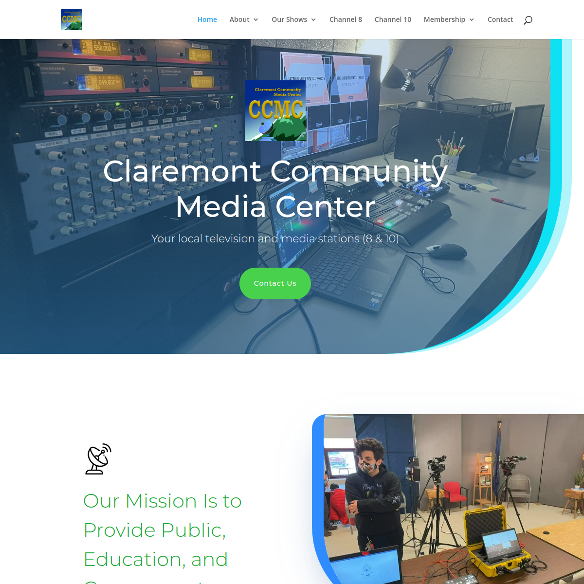 ClaremontV website graphic