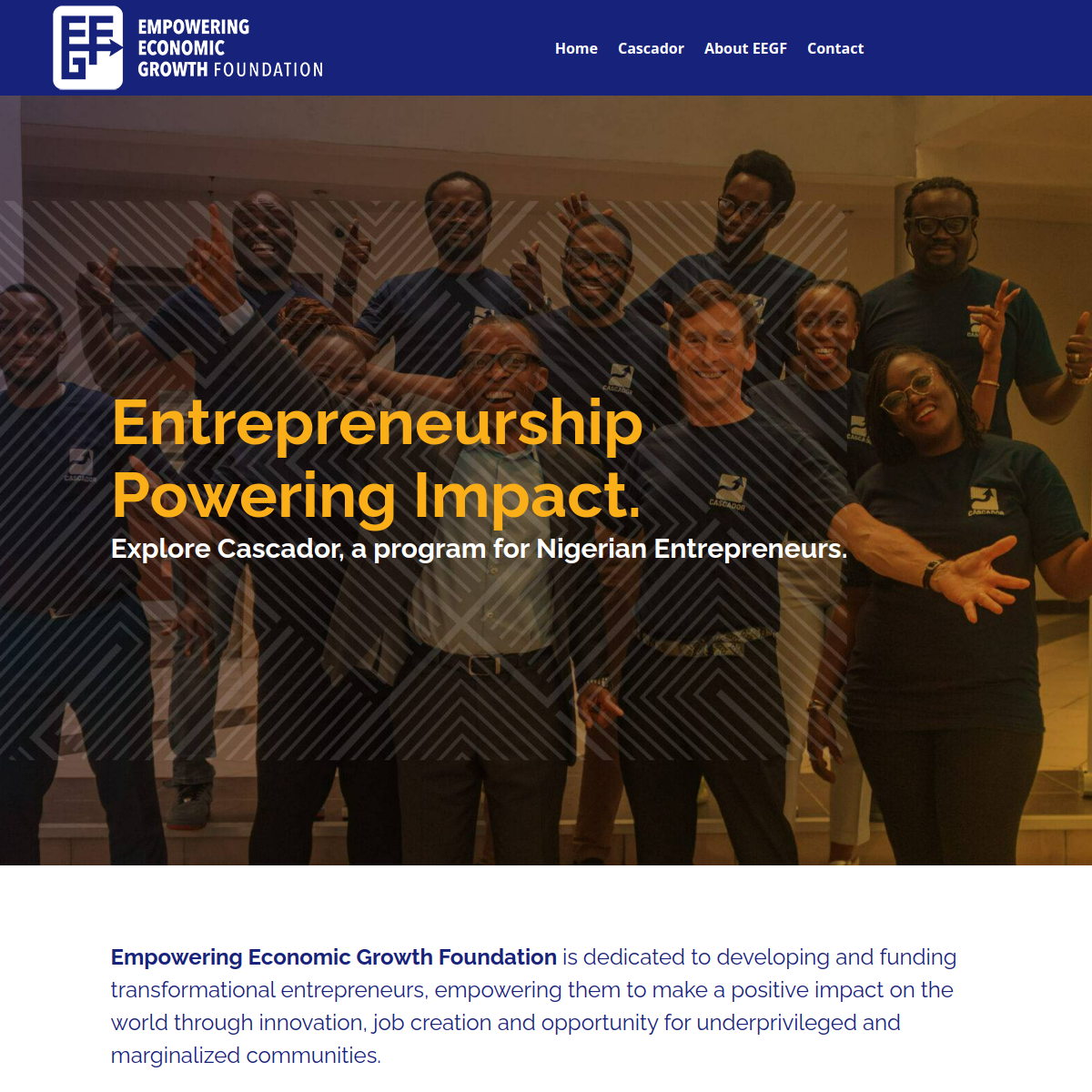 EEGF Impact website graphic